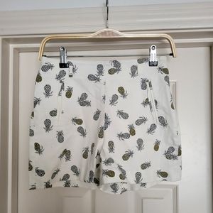 ZARA high waisted pineapple print shorts XS